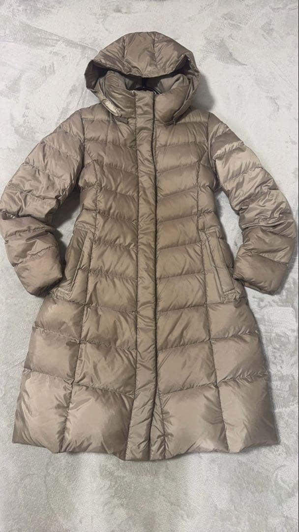 23区　ダウンジャケット М フード取り外し可 グレージュ 38 防寒◎