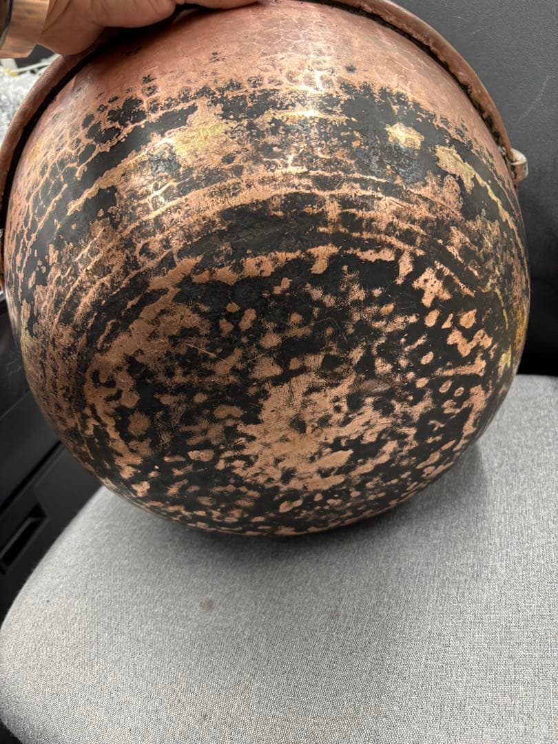 銅鍋　さわり鍋　餡作り　あんこ鍋　直径38㎝　高さ19㎝　重さ4.6kg