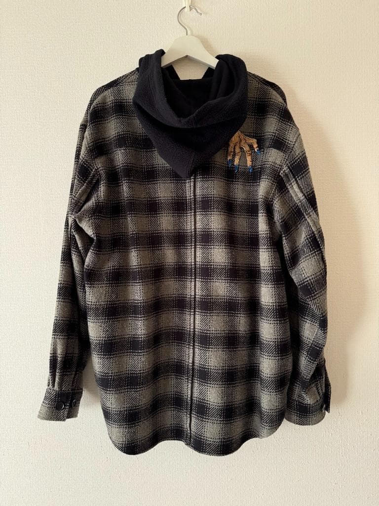 UNDERCOVER 23AW フード付きネルシャツ