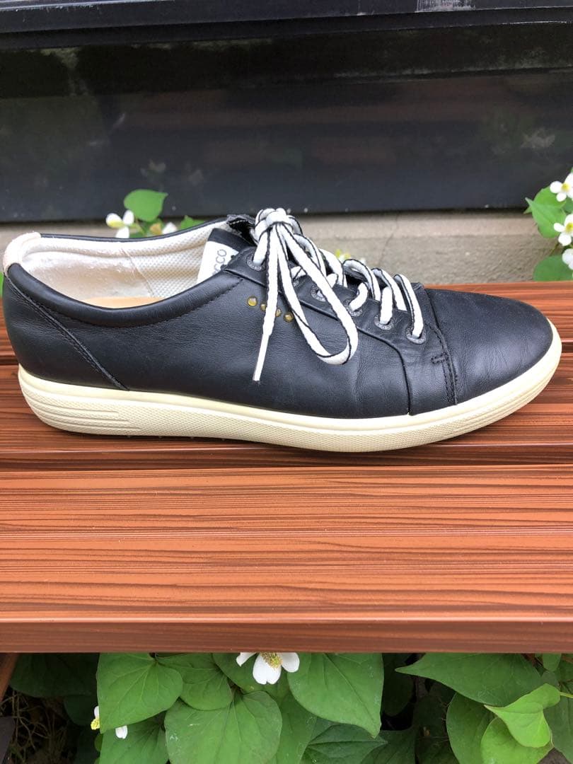345番 超美品ecco ゴルフシューズ 黒 39 24.5cmスパイクレス