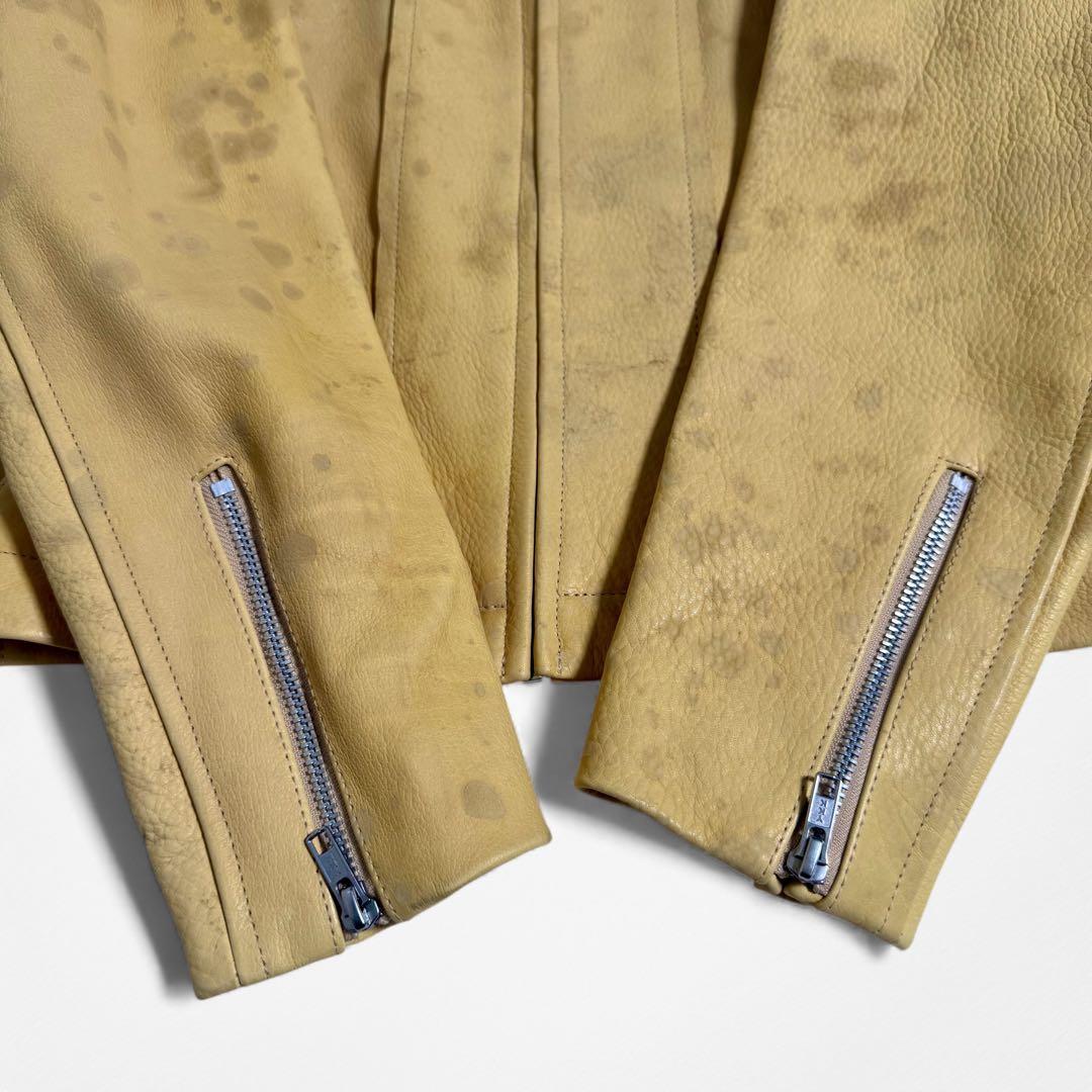 2007AW コムデギャルソン オムプリュス 加工 ライダース レザージャケット