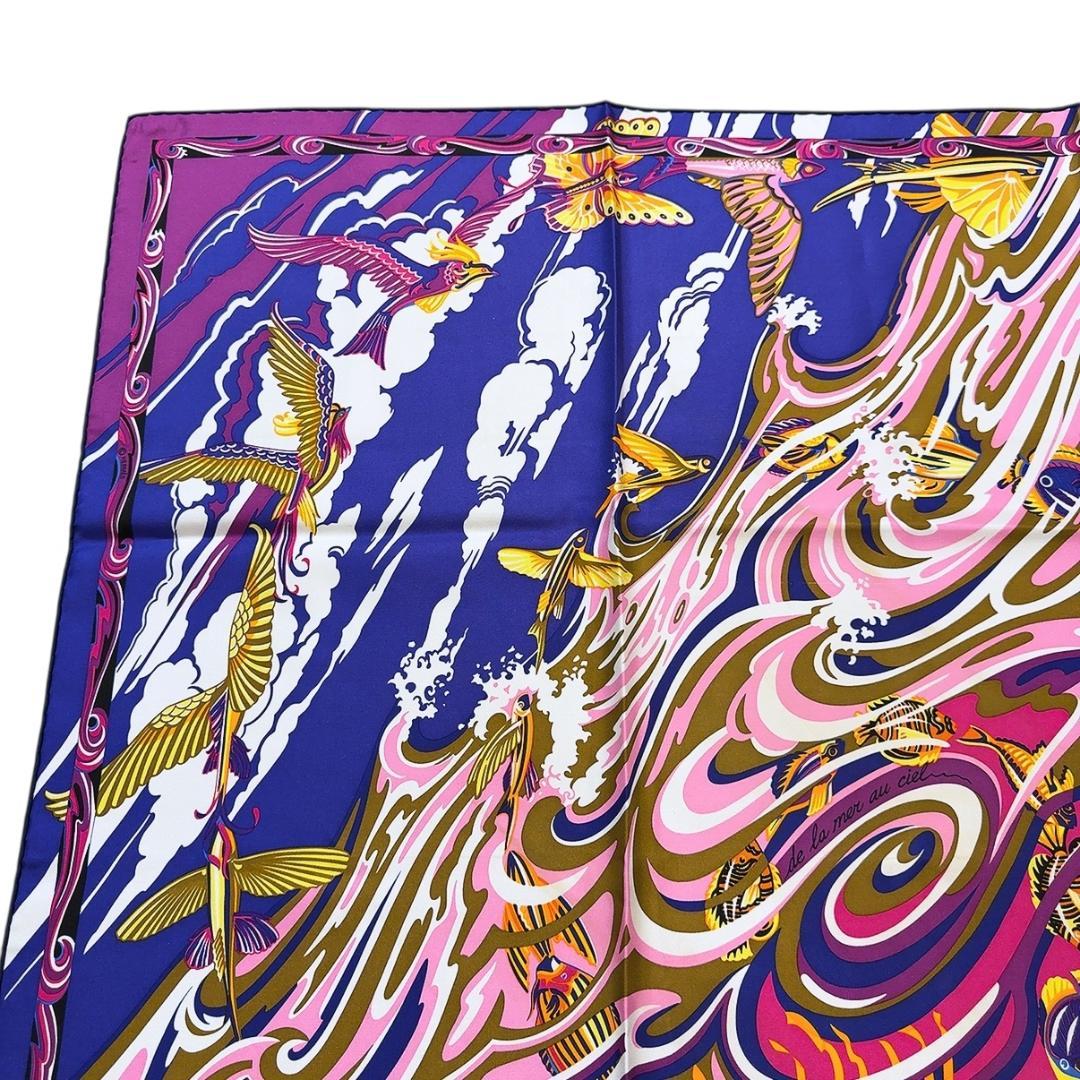 ◇エルメス◇カレ90/シルク/海と空の狭間/De la Mer au Ciel