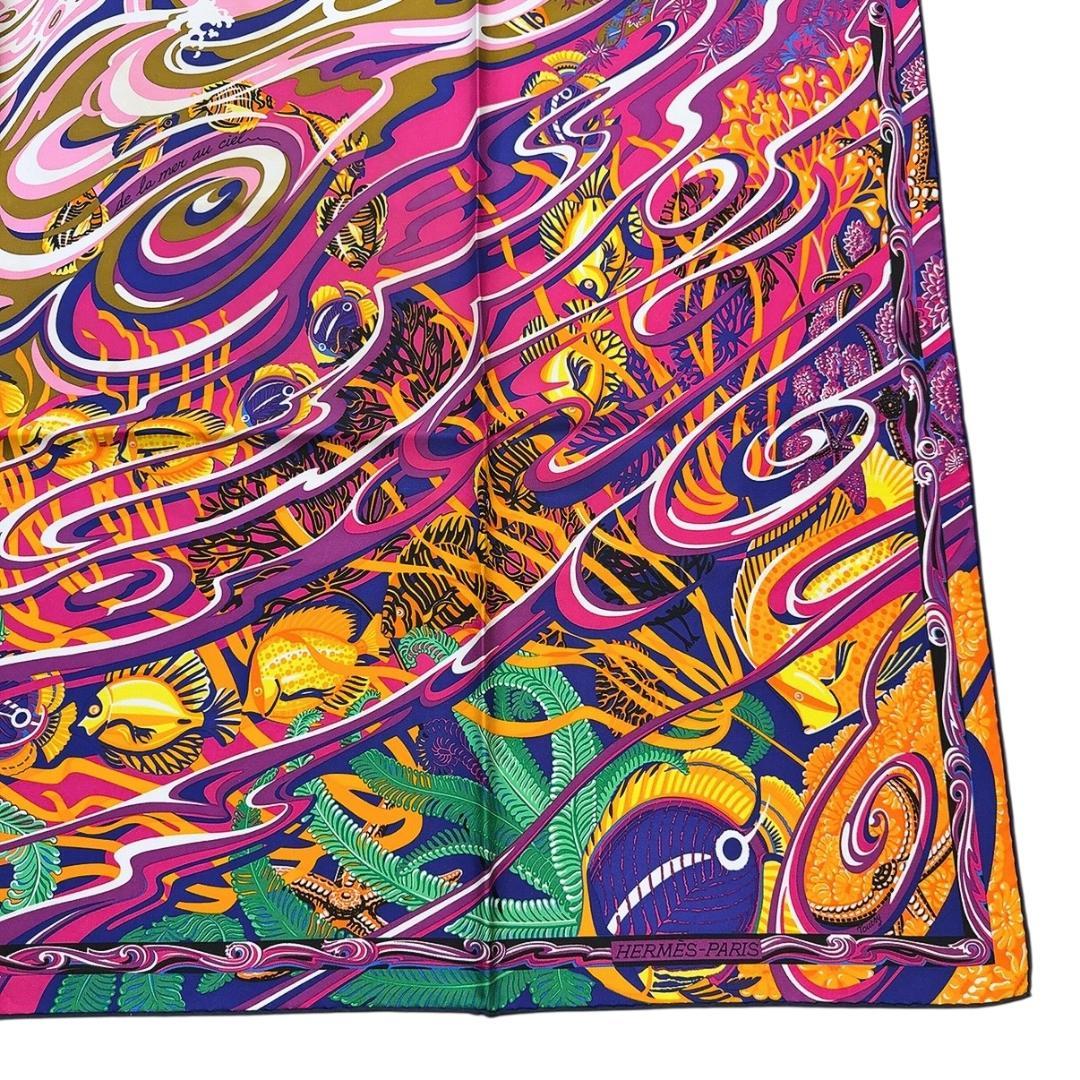 ◇エルメス◇カレ90/シルク/海と空の狭間/De la Mer au Ciel