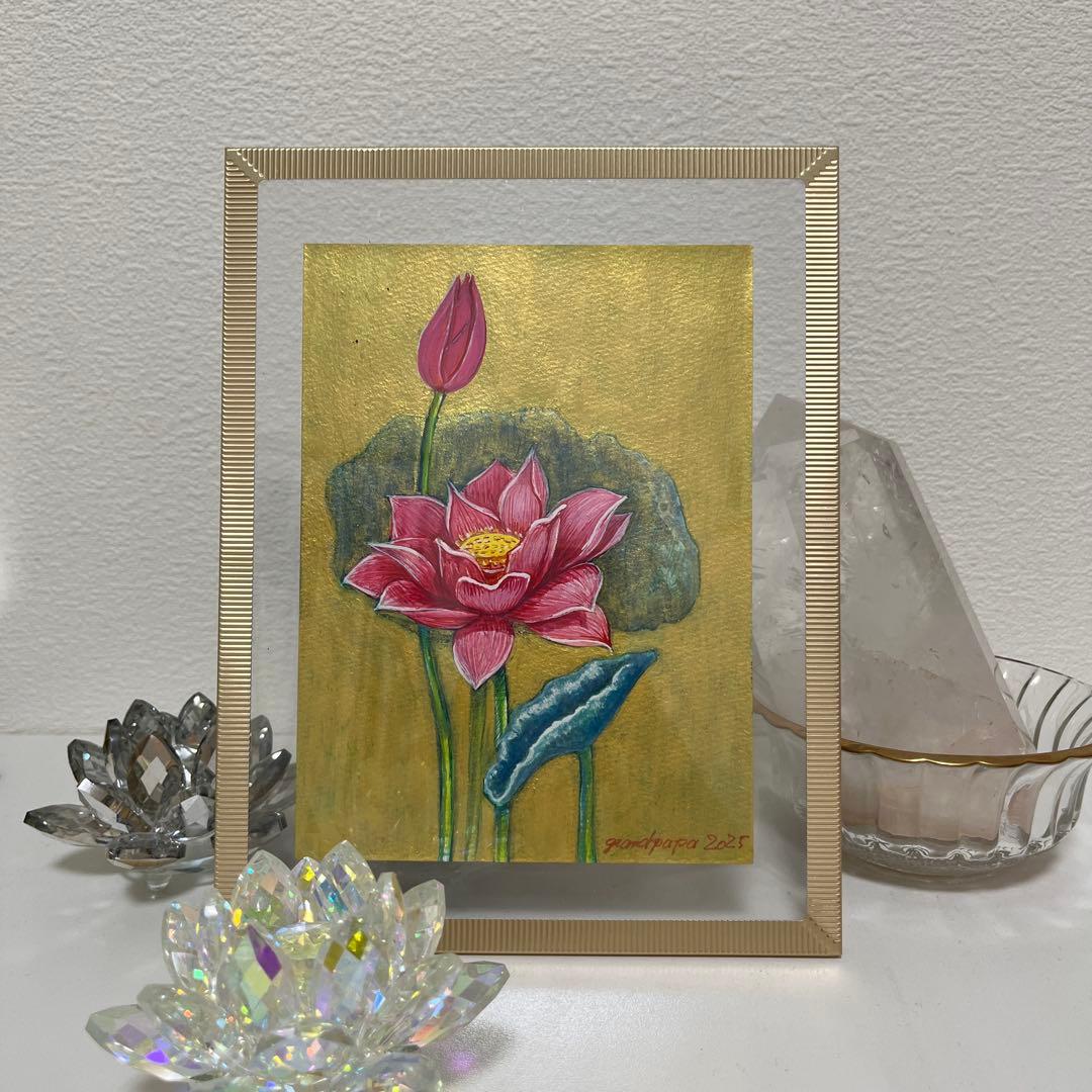 凛と咲く蓮の花　スピリチュアルアート