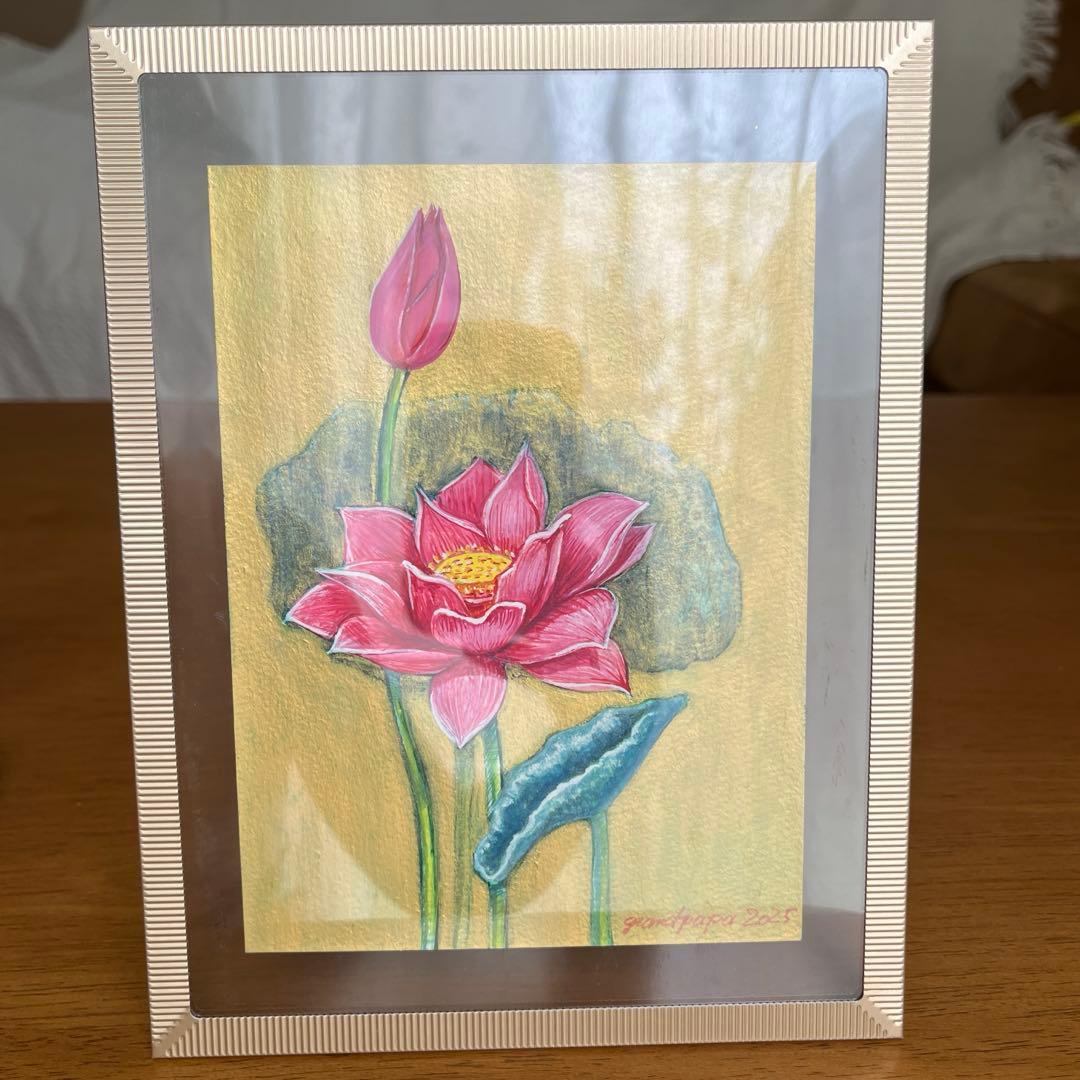 凛と咲く蓮の花　スピリチュアルアート