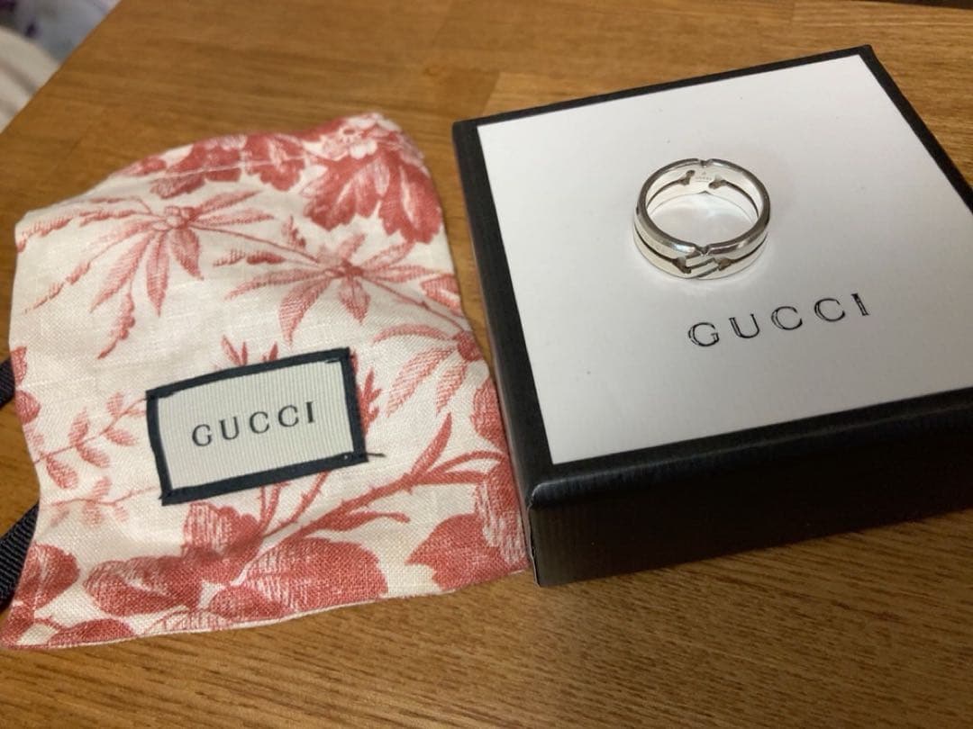 GUCCI シルバーリング ノットリングサイズ16 保存袋・箱付き
