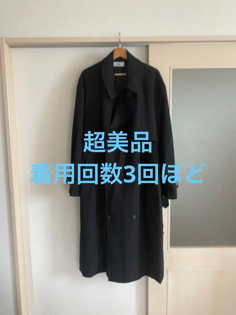 Looseトレンチコート ブラック ハイネック