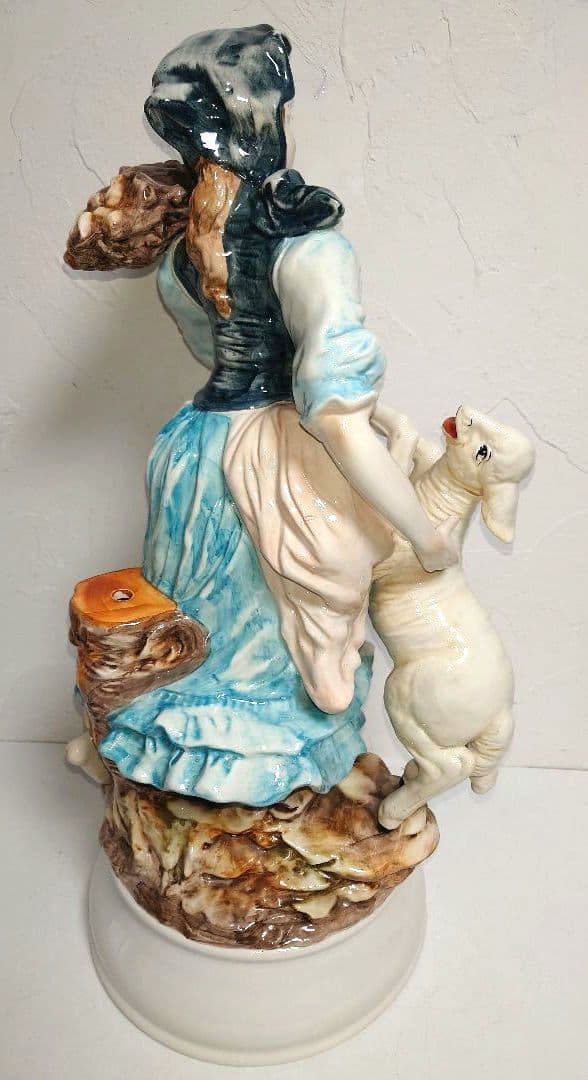 特大capodimonteカポディモンテ イタリア製 貴婦人 置物 フィギュリン