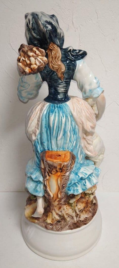 特大capodimonteカポディモンテ イタリア製 貴婦人 置物 フィギュリン