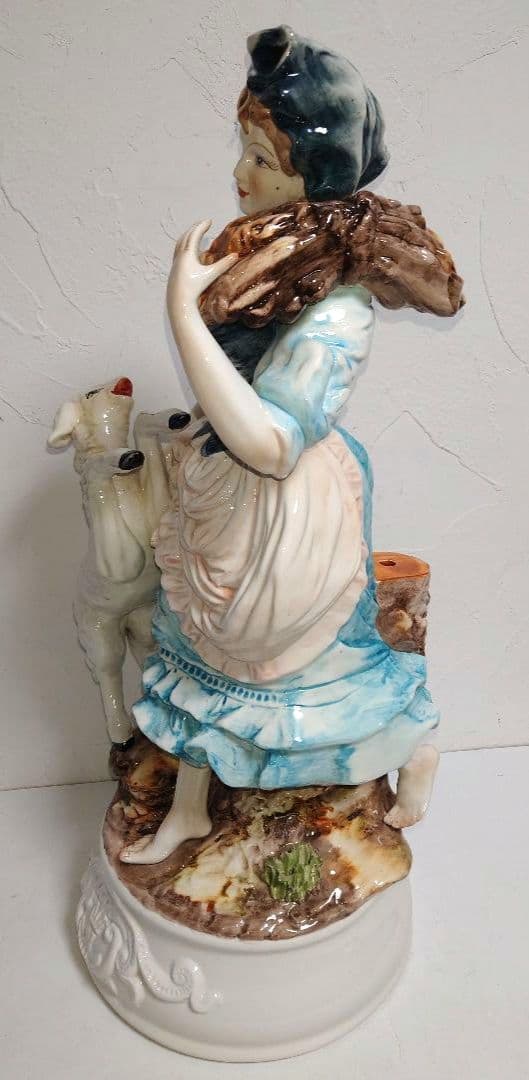 特大capodimonteカポディモンテ イタリア製 貴婦人 置物 フィギュリン