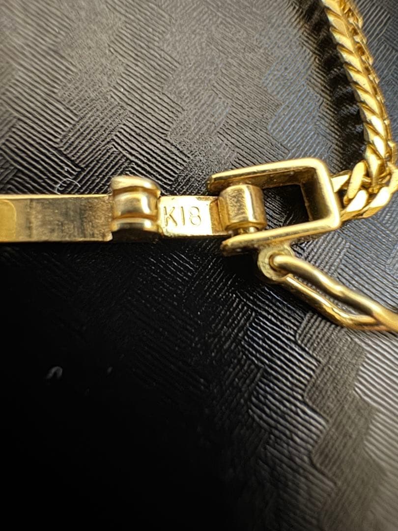 【スマイルさま専用】18KYG 6面ダブルチェーンネックレス　60cm 約10g