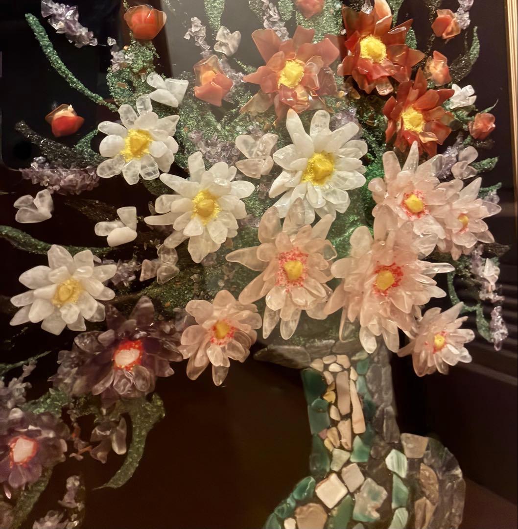 迫力の宝石画　貴石画　天然石　美術工芸品　昭和レトロ