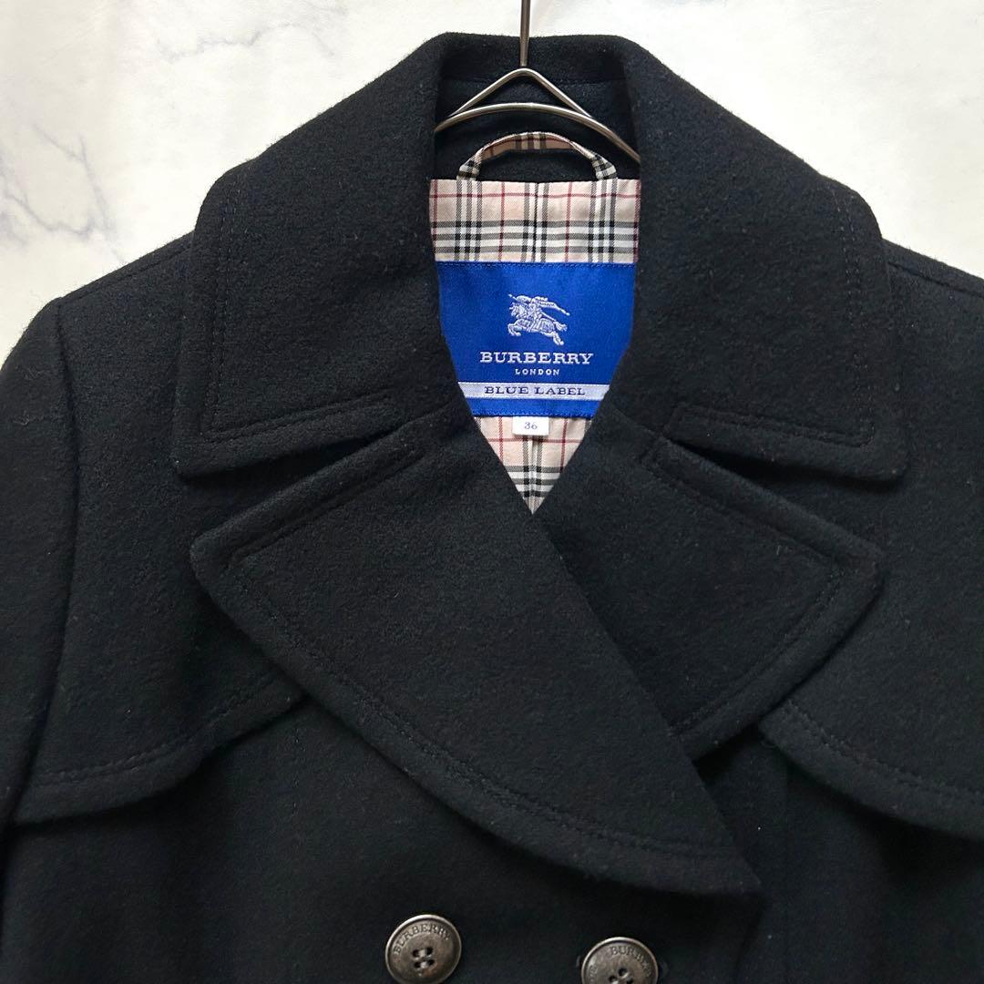 バーバリーブルーレーベル ナポレオンコート メタルボタン ノバチェック