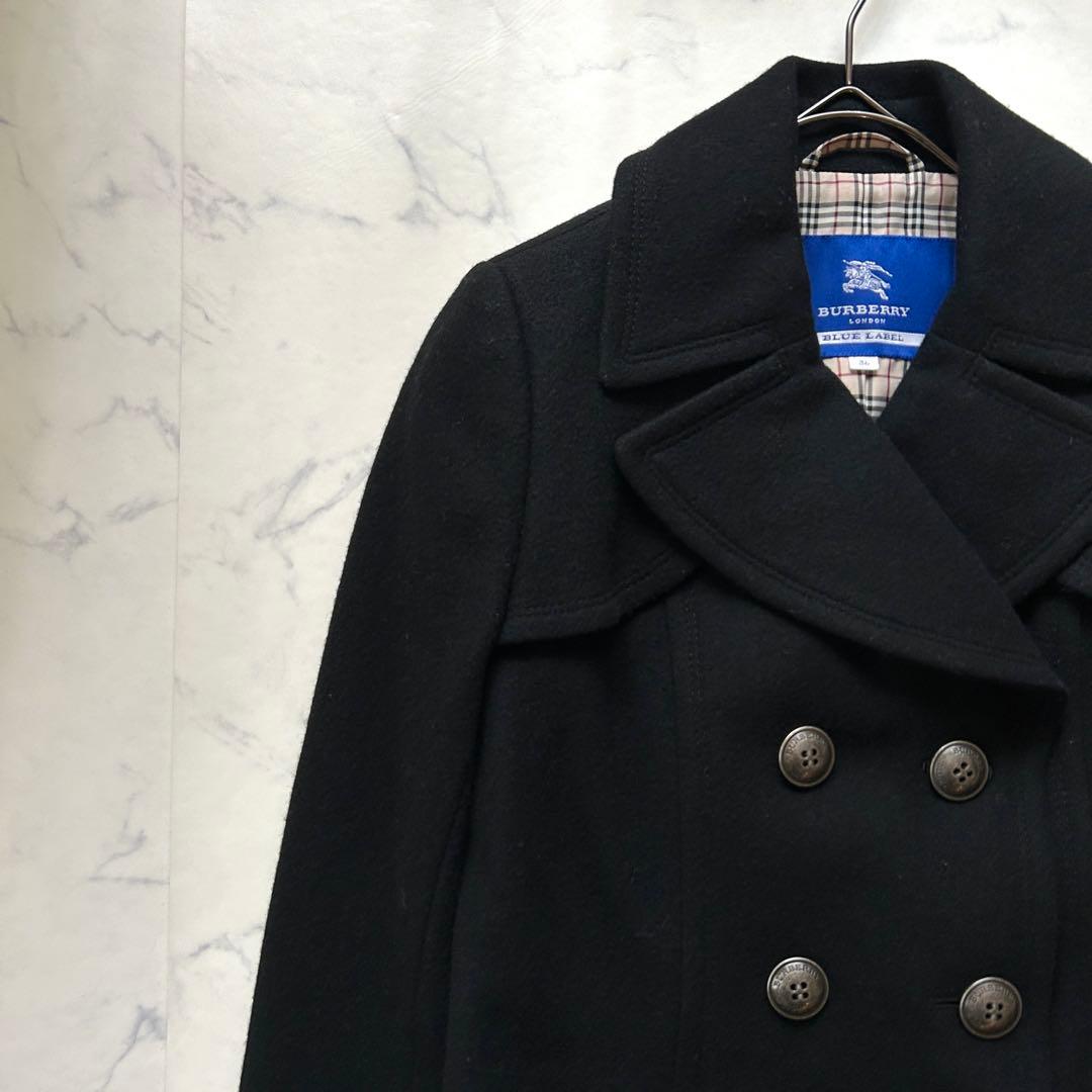 バーバリーブルーレーベル ナポレオンコート メタルボタン ノバチェック