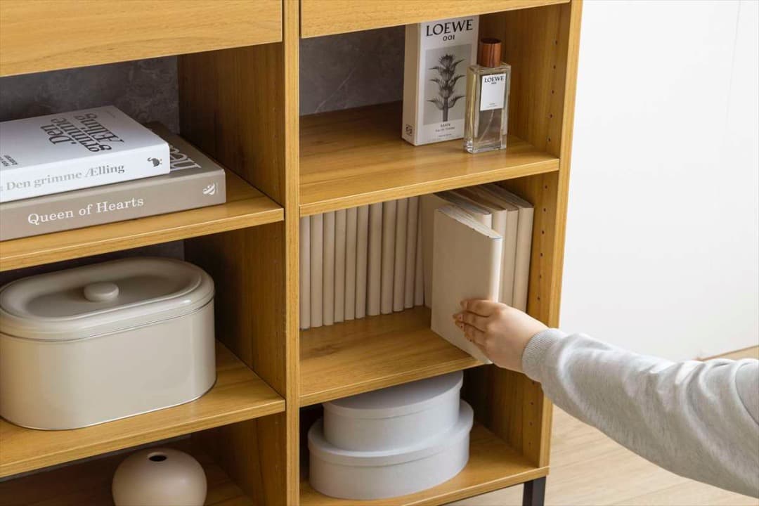 【送料無料】【幅70cm】引き出し付き本棚 木目調 ストーン調 収納 飾り棚
