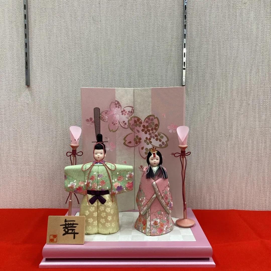 KM2 可愛い立ち雛　木目込人形　雛飾り　親王飾り　雛人形コンパクト