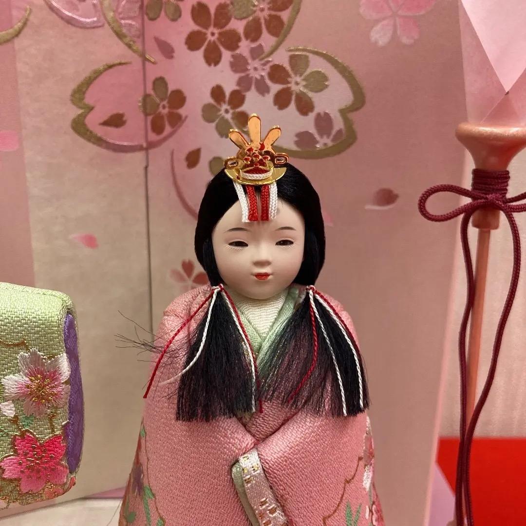 KM2 可愛い立ち雛　木目込人形　雛飾り　親王飾り　雛人形コンパクト
