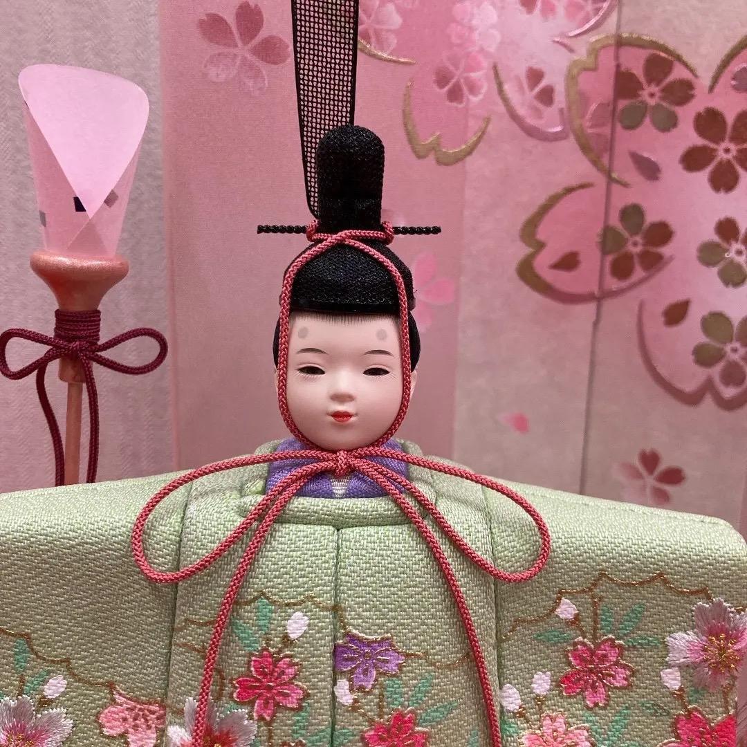 KM2 可愛い立ち雛　木目込人形　雛飾り　親王飾り　雛人形コンパクト