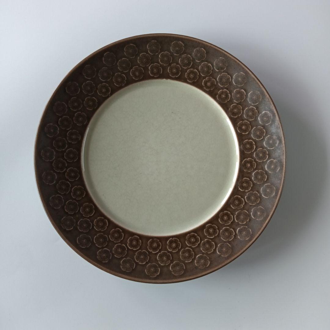 ①クイストゴー　ニッセン　アズール　ブラウン　ディナープレート