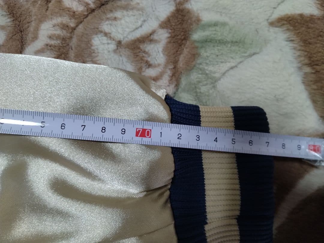 E.YAZAWA スカジャン ネイビー/アイボリー　ブルゾン　ジャンパー