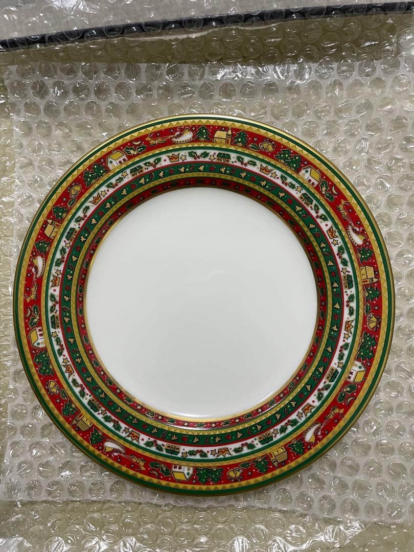 芦田淳 （大中2枚ずつ）ジュンアシダ クリスマス 皿 プレート ホリデー