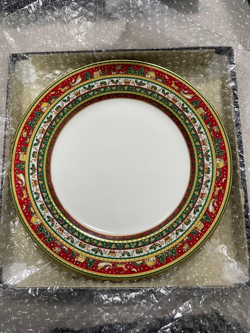 芦田淳 （大中2枚ずつ）ジュンアシダ クリスマス 皿 プレート ホリデー