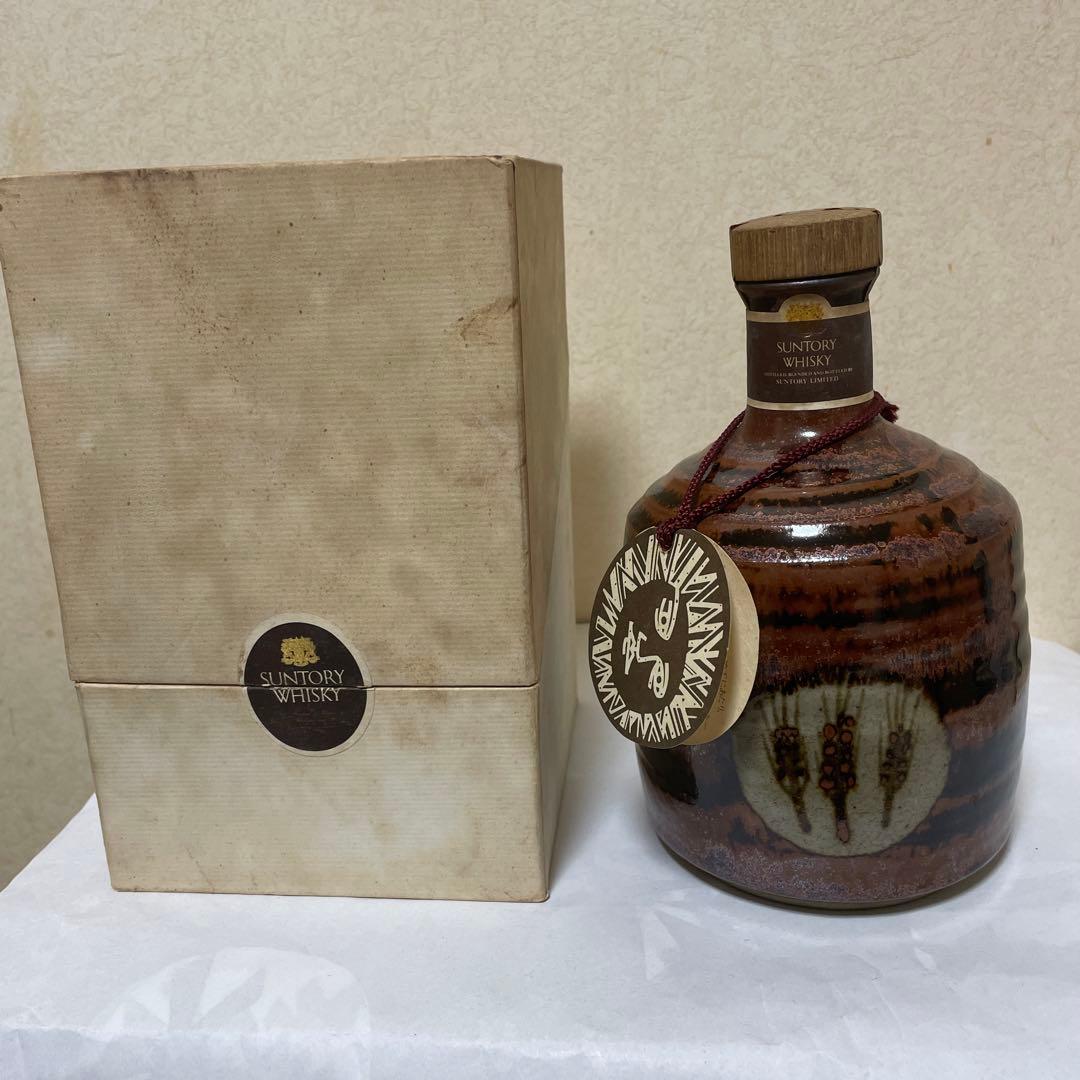 サントリー 梓の森プラント竣工記念 益子焼ボトル 760ml 43％ 箱付