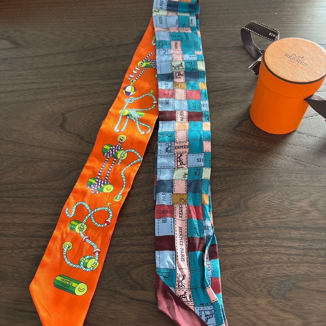 エルメス　ツイリー　2本セット　箱付き