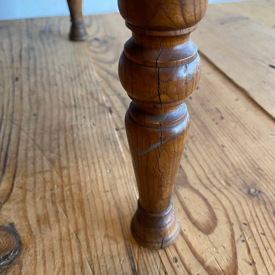 アンティーク ローテーブル ろくろ脚 文机 テレビ台 欅 無垢材 y155