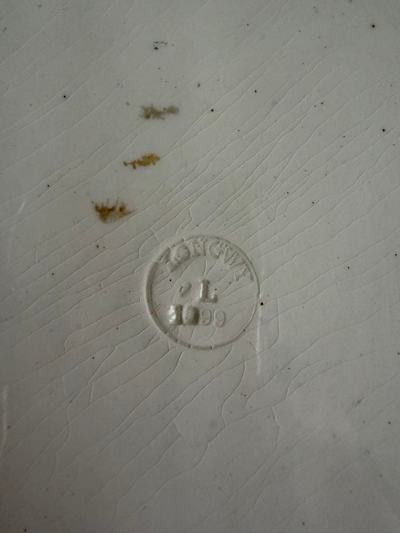 LONGWY フランスアンティーク ツバメ 鍋敷き 補修歴あり