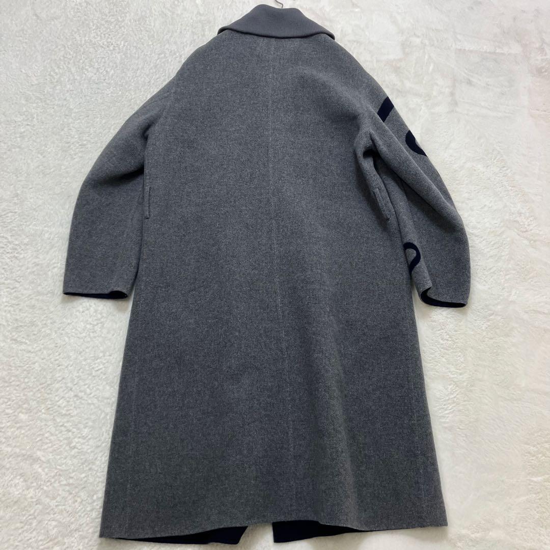 美品✨現行タグ ポールスミス Lサイズ ビッグロゴ ステンカラーコート ウール