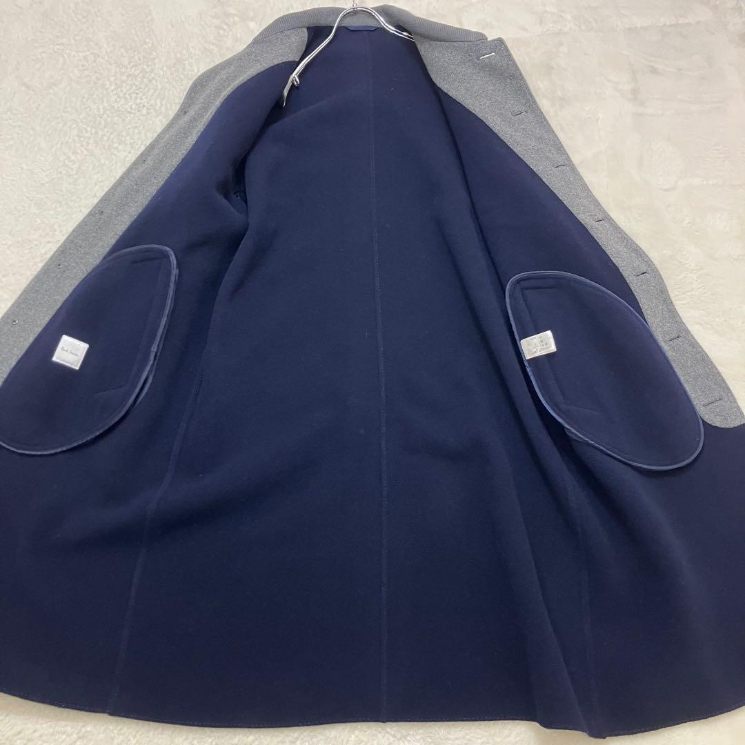 美品✨現行タグ ポールスミス Lサイズ ビッグロゴ ステンカラーコート ウール