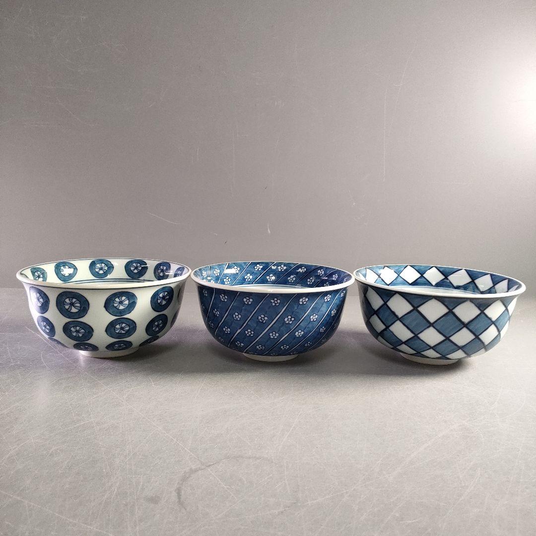 A1207-1/有田焼/源右衛門窯/染付飯碗5客/茶碗/和食器/銘々皿/懐石道具