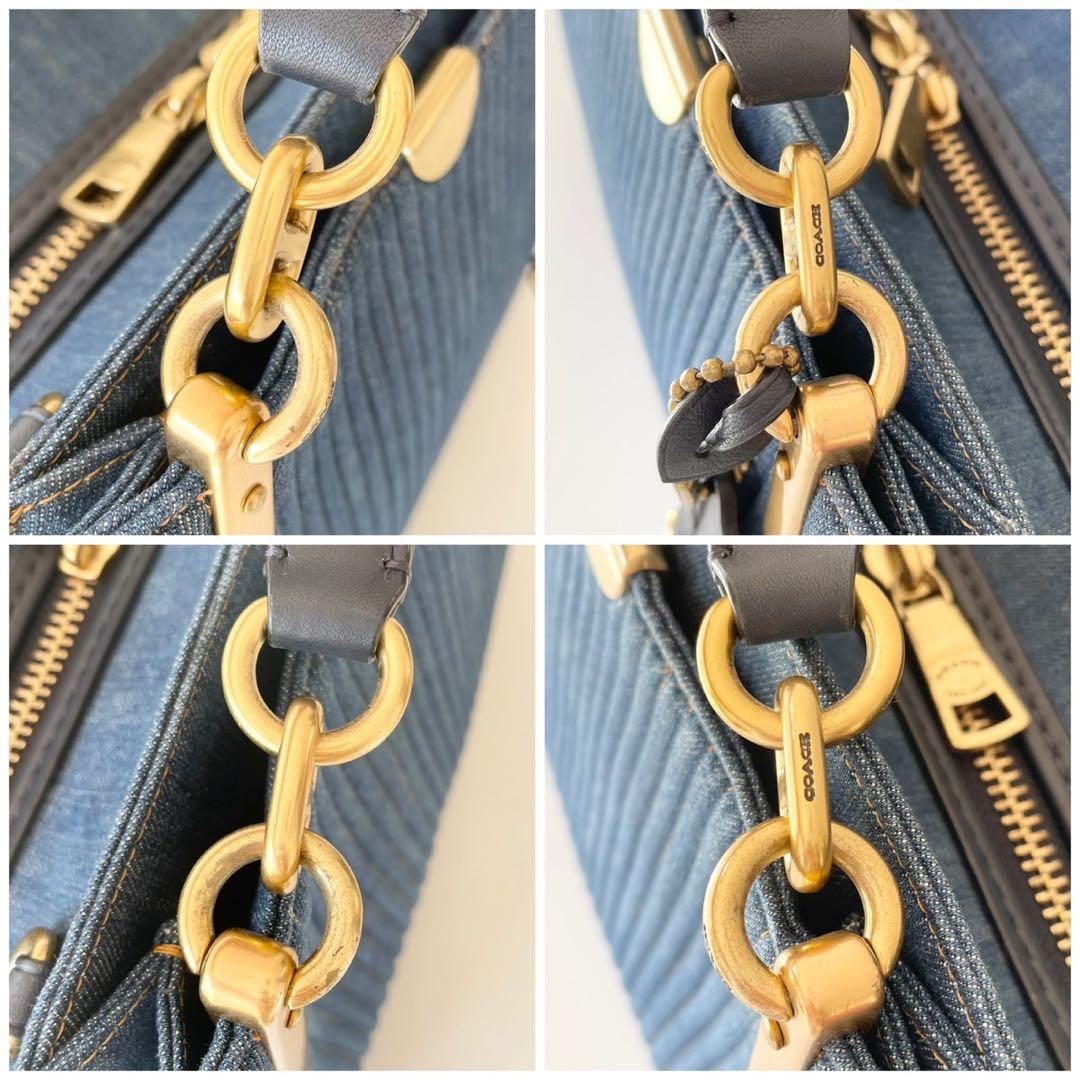 【極美品】COACH ドリーマー トートバッグ デニム ローズ A4