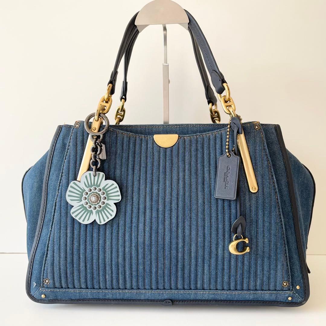 【極美品】COACH ドリーマー トートバッグ デニム ローズ A4