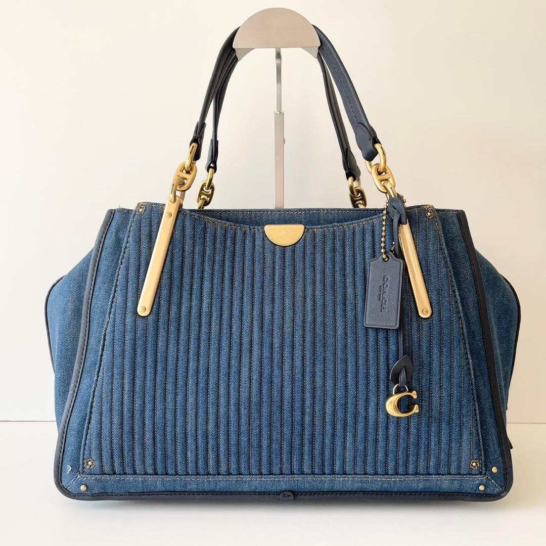 【極美品】COACH ドリーマー トートバッグ デニム ローズ A4