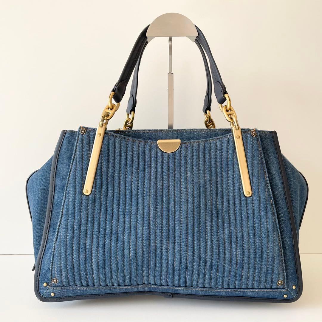 【極美品】COACH ドリーマー トートバッグ デニム ローズ A4