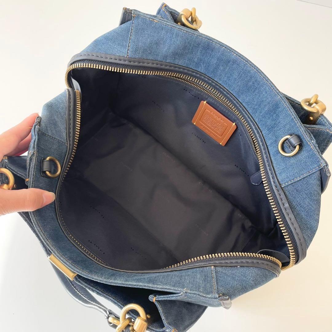 【極美品】COACH ドリーマー トートバッグ デニム ローズ A4