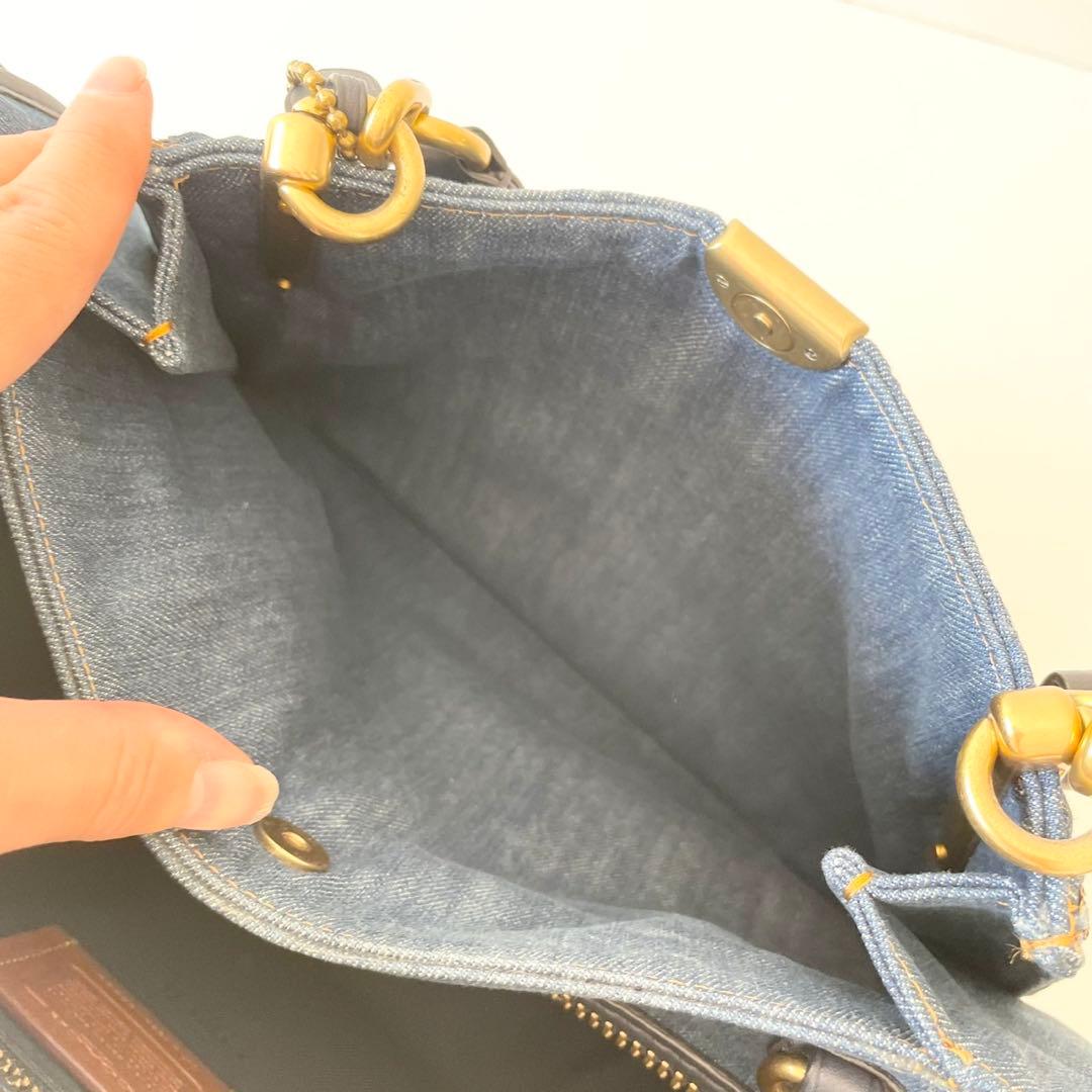 【極美品】COACH ドリーマー トートバッグ デニム ローズ A4