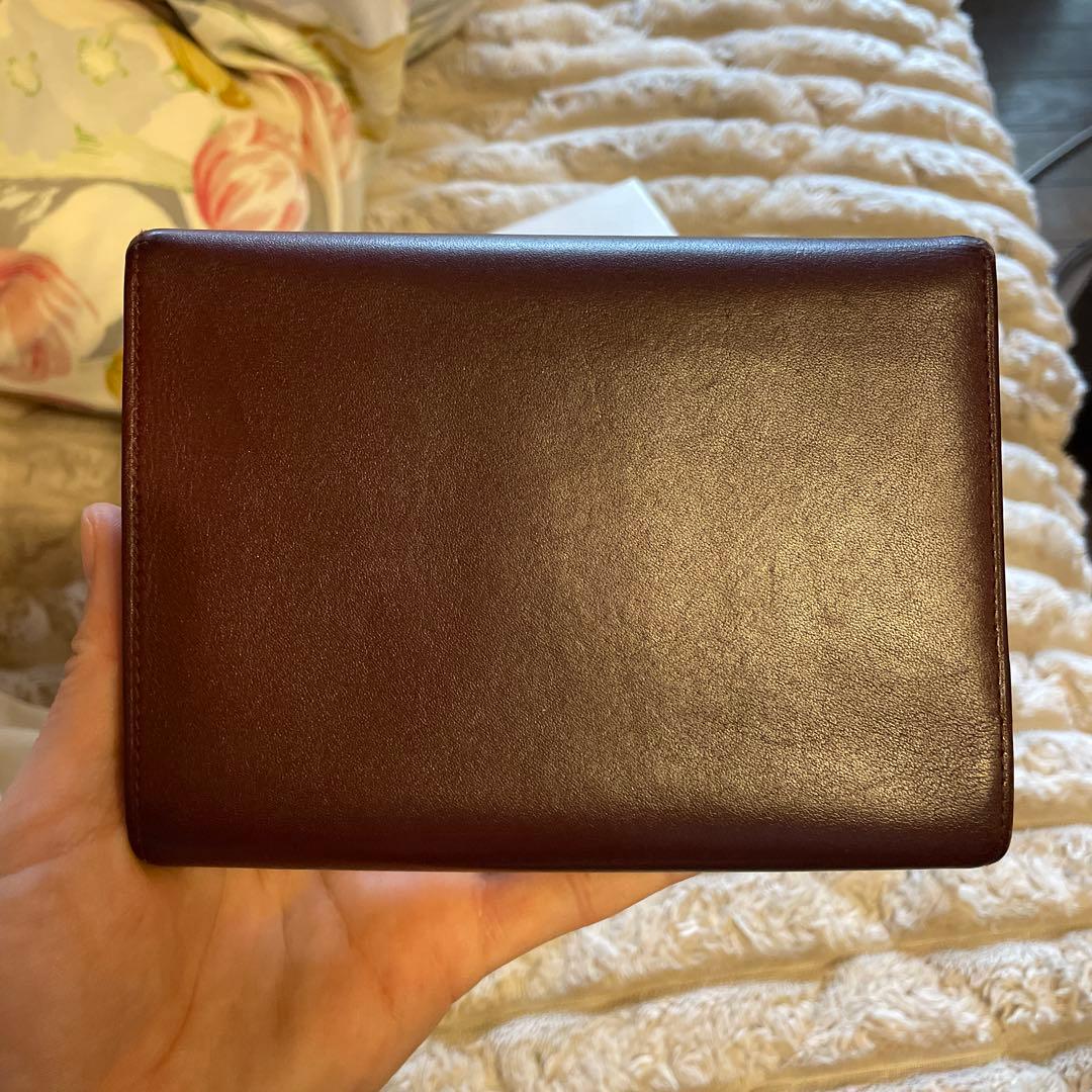 Cartier バーガンディレザー 三つ折り財布