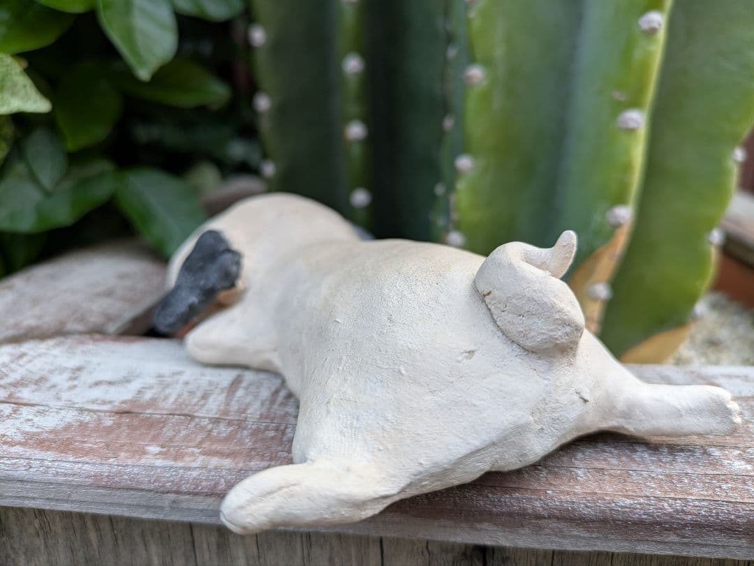 可愛い❤️パグちゃん。縁起物、陶器人形、置物、犬人形、ブサカワ　作家