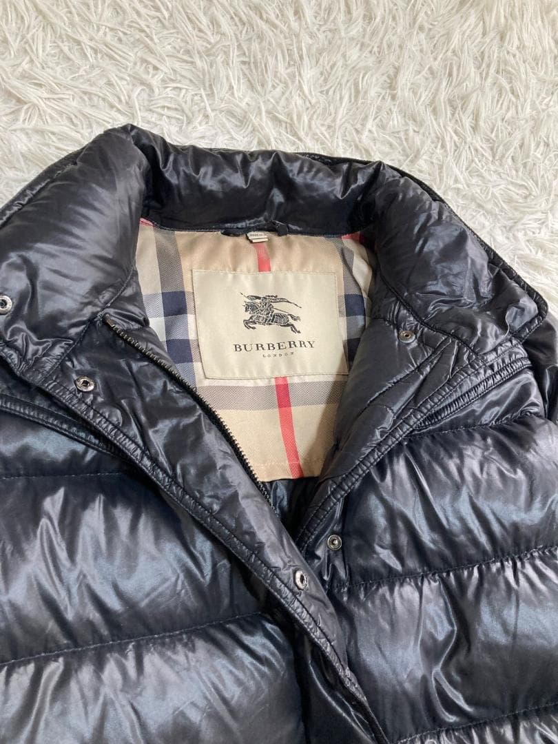15948✨美品✨バーバリーロンドン 中綿ダウンコート ノバチェック 黒 S