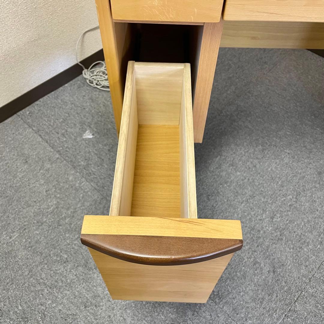 楽天デスクドレッサー 天然木アルダー材 ナチュラル ⚠️スツール別売り　F