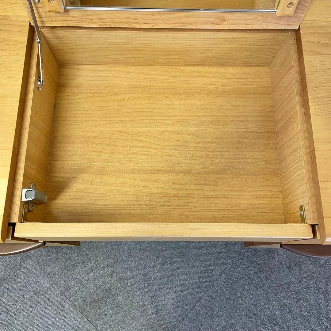 楽天デスクドレッサー 天然木アルダー材 ナチュラル ⚠️スツール別売り　F