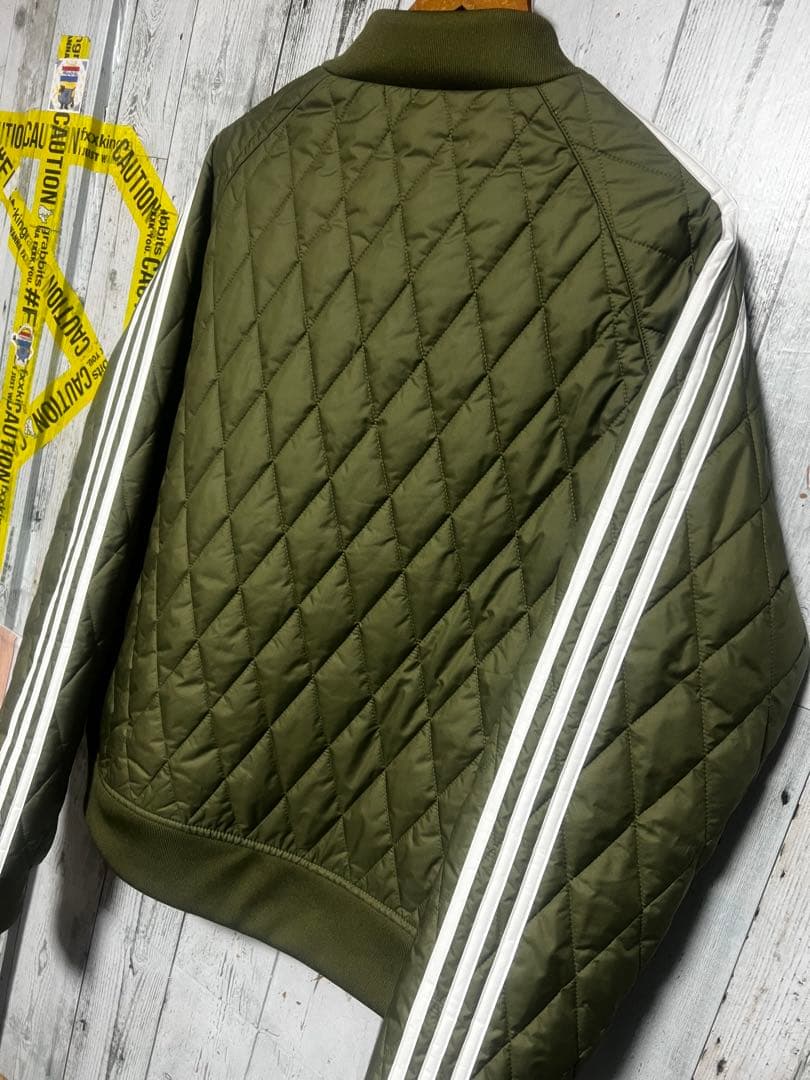 adidas キルティングジャケット カーキ Lサイズ 松本人志 新品未使用