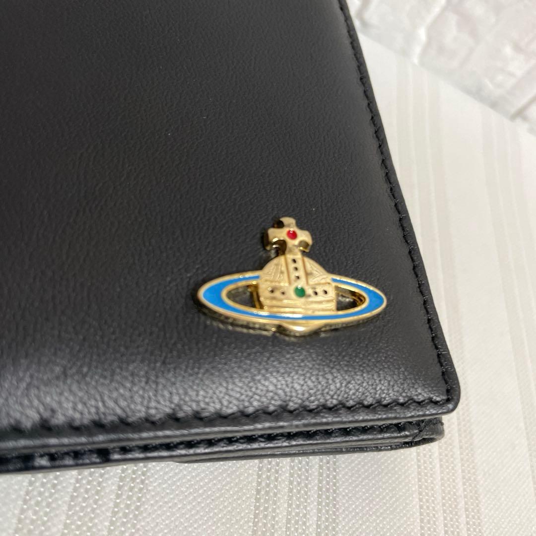 未使用品 Vivienne Westwood 折り財布 レザー ブラック オーブ