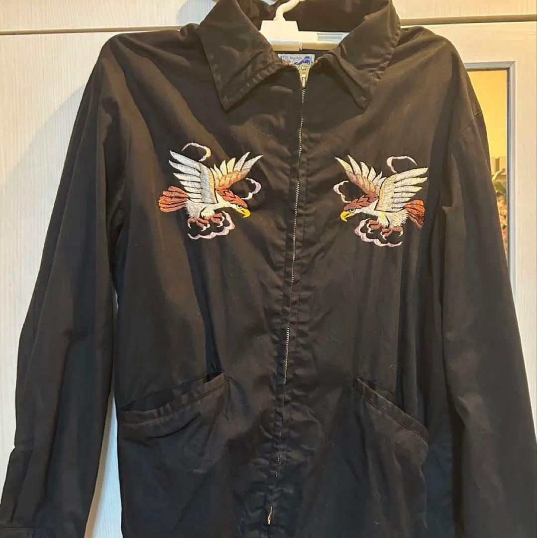 BEAMS 雷門 鷲刺繍 ブラック ジャケット Japan
