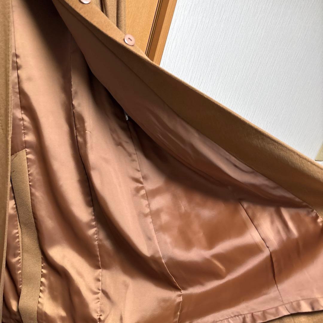 新品未使用　カシミア　100% 三京商会　フォックスファー　コート　ベージュ