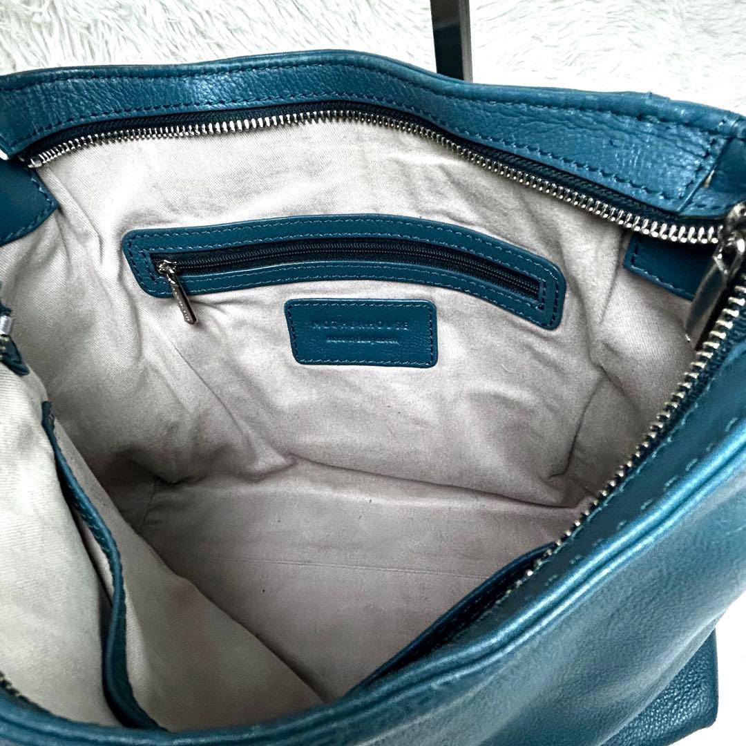 美品✨ マザーハウス ヨゾラ 2way バッグ M グリーニッシュブルー A4