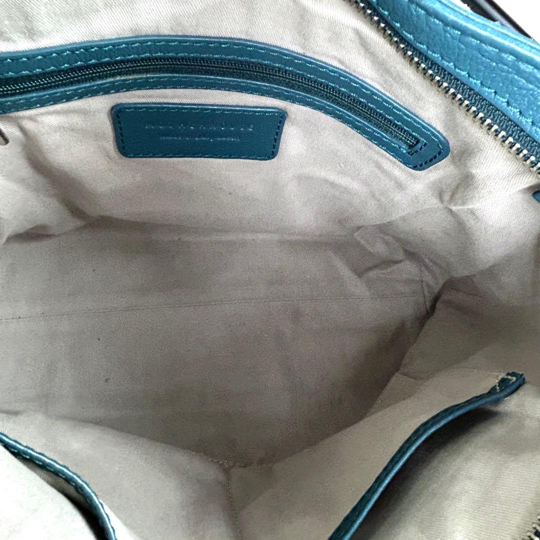 美品✨ マザーハウス ヨゾラ 2way バッグ M グリーニッシュブルー A4